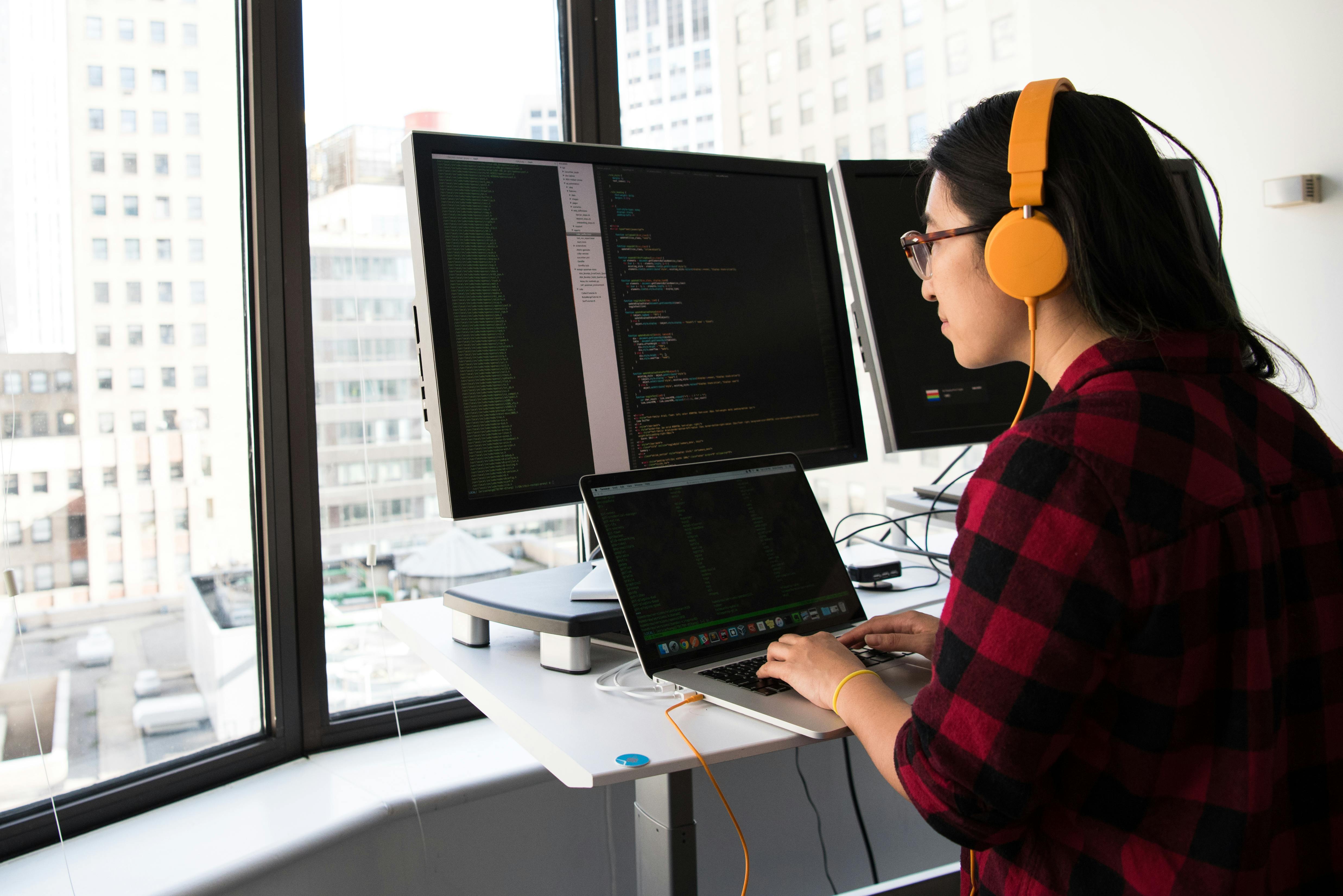 Students coding